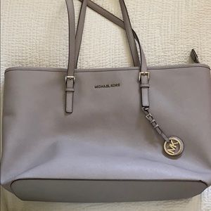 Michael Kors Lilac Grey Leather Tote